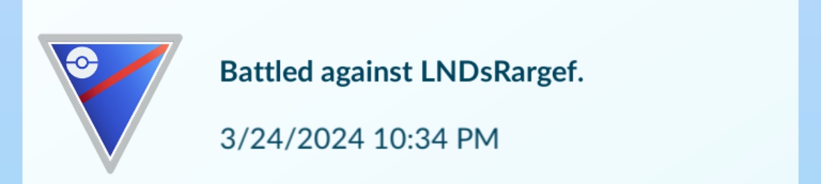 “Close enough” against this top notch double champ is fine by me (for now, 🫠).

GGs <a href="/LNDsRargef/">Ewerton</a>! Looking forward to our next battle (In the meantime, I’ll insert a shameless plug on getting those trainer cards made for you real soon, 😅).

#GoBattleLeague #letsmakeithappen