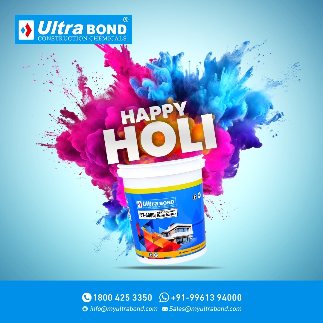 Holi is a beautiful blend of colors, traditions, and joy. Just like the perfect mix of chemicals creates a strong foundation, we hope this festival brings a harmonious blend of happiness and prosperity to your life. Happy Holi!

#happyholi #ultrabond #constructionchemicals