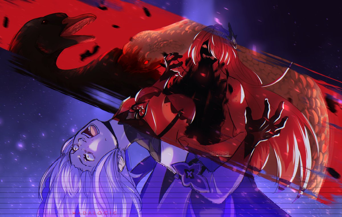 The quality got messed up lol
#HonkaiStarRail #Acheron #BlackSwan #Acheswan
