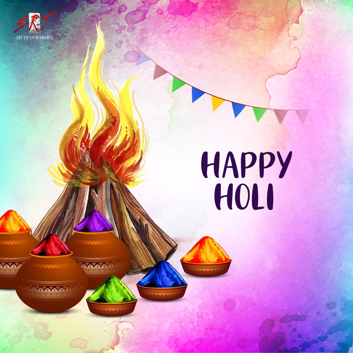 Colour your lives with all shades of happiness! Team SRT entertainments wishes you all a very safe and Happy Holi