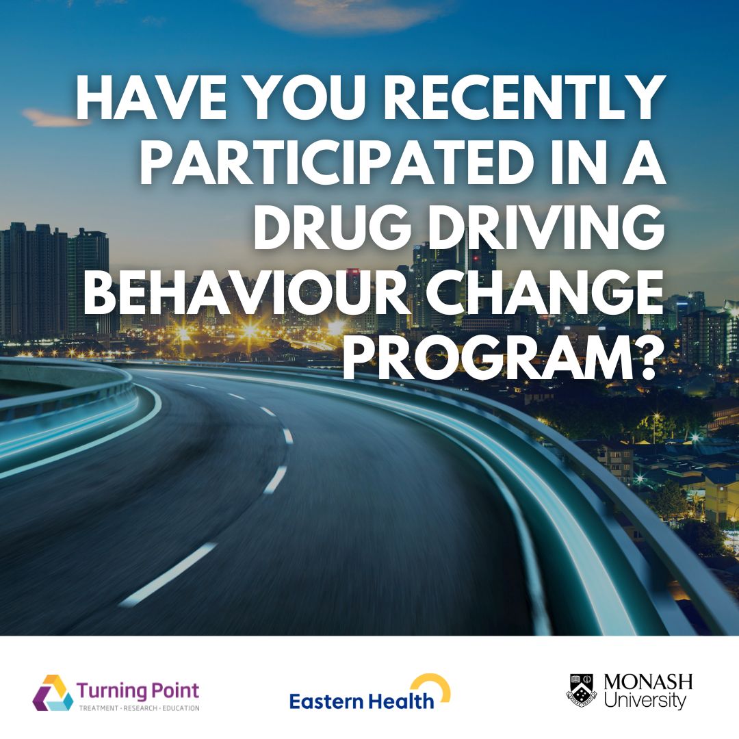 Have you recently participated in a drug driving behaviour change program? Help inform the development of drug driving policies that are fair and appropriate. Interviews are confidential and anonymous and participants receive a $50 gift voucher. + bit.ly/drugdrivingpro…