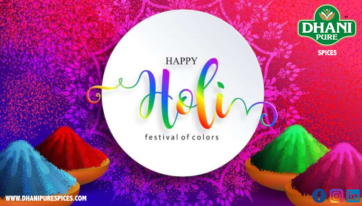 Wish you a very Happy Holi!
Enjoy this festival of love and togetherness with the taste of Dhani Pure Spices!!!
#spices #bhabhijee #ShubhangiAtre #spices #masala #rich #turmeric #haldi #corianderpowder #dhaniapowder #redchillipowder #chillies #happyholi