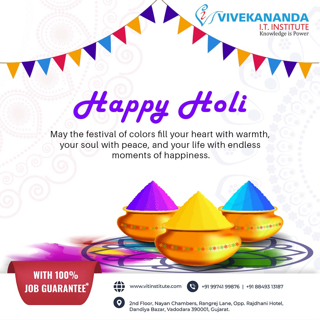 Let's dip our brushes in the colors of happiness and paint the canvas of life with love and laughter. 🤩

Happy Holi to all! 🤗    🥳   😍   🤟

#happyholi #holi2024 #holicelebration #ColorfulMemories #Happiness #GurukulOfNetworking #VivekanandaITinstitute #VIT #Vadodara
