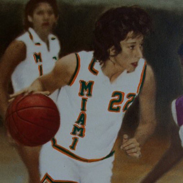 Robin Harmony is recognized as one of the greatest players in Miami women's basketball history. Robin is the only player in ‘Canes men's or women's basketball history to record 1,000 points, 750 rebounds, 400 assists, and 300 steals in their career. #WomensHistoryMonth | #TheU®