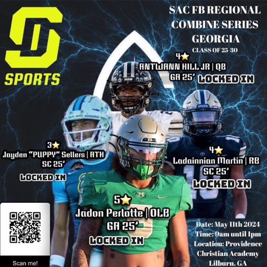 blessed to receive an invite to the SAC FB REGIONAL COMBINE☑️ #BlessedAndGrateful <a href="/ScottC_Scout/">College Scout</a> <a href="/nxt1sports/">NXT 1</a> <a href="/on3/"></a> <a href="/Pylon7on7/">Pylon 7on7 Football</a> <a href="/7on7s/">7v7 Nation</a> <a href="/coachsims_/">Herschel Sims</a> <a href="/SacShowcase/">SAC SHOWCASE 🏈</a> @Coachmike_3 <a href="/Coach_CJBailey/">CJ Bailey</a> @ShedrickMckenz2 <a href="/Youth_Football/">YouthFootballOnline</a> #foryou #blessed 🔥🔥