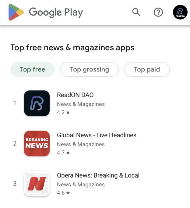 🔥We are #1 in Nigeria! 🔥 Ranked at the ⬆️TOP for free news & magazines on Google Play! Thank you community for your love and passion! #Web3 #Nigeria #news #crypto #ReadON #blockchain