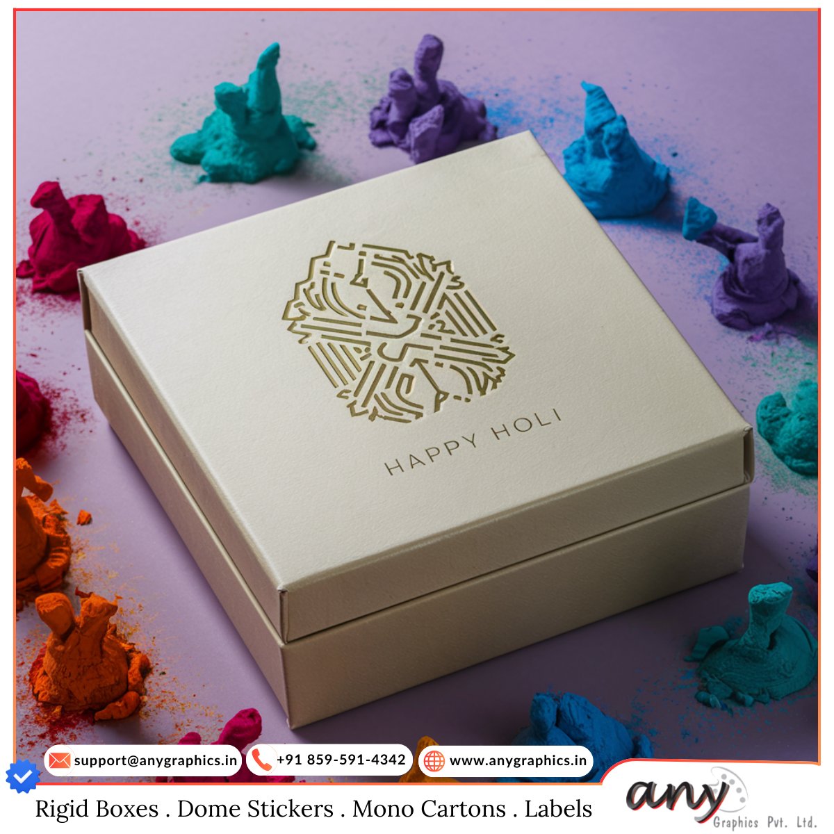 AnyGraphicsPvt's tweet photo. As India bursts into vibrant colors this Holi, we at ANY Graphics extend our warmest wishes for a joyous and prosperous celebration!
May this Holi be filled with laughter, love, and the sweet taste of Gujiya!  Here's to a colorful year ahead!  #HappyHoli #FestivalOfColors https://t.co/RR16SaUKX0