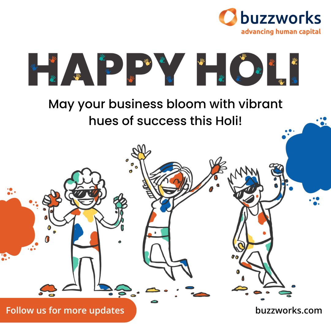 buzzworksdotcom's tweet photo. Embrace the spirit of collaboration and innovation as we paint the canvas of growth together. Wishing you a vibrant and joyful Holi filled with opportunities and success.

Follow us for more updates!

#buzzworks #holi #holi2024 #staffing #recruitment #humanresources https://t.co/GH8SbkejrM