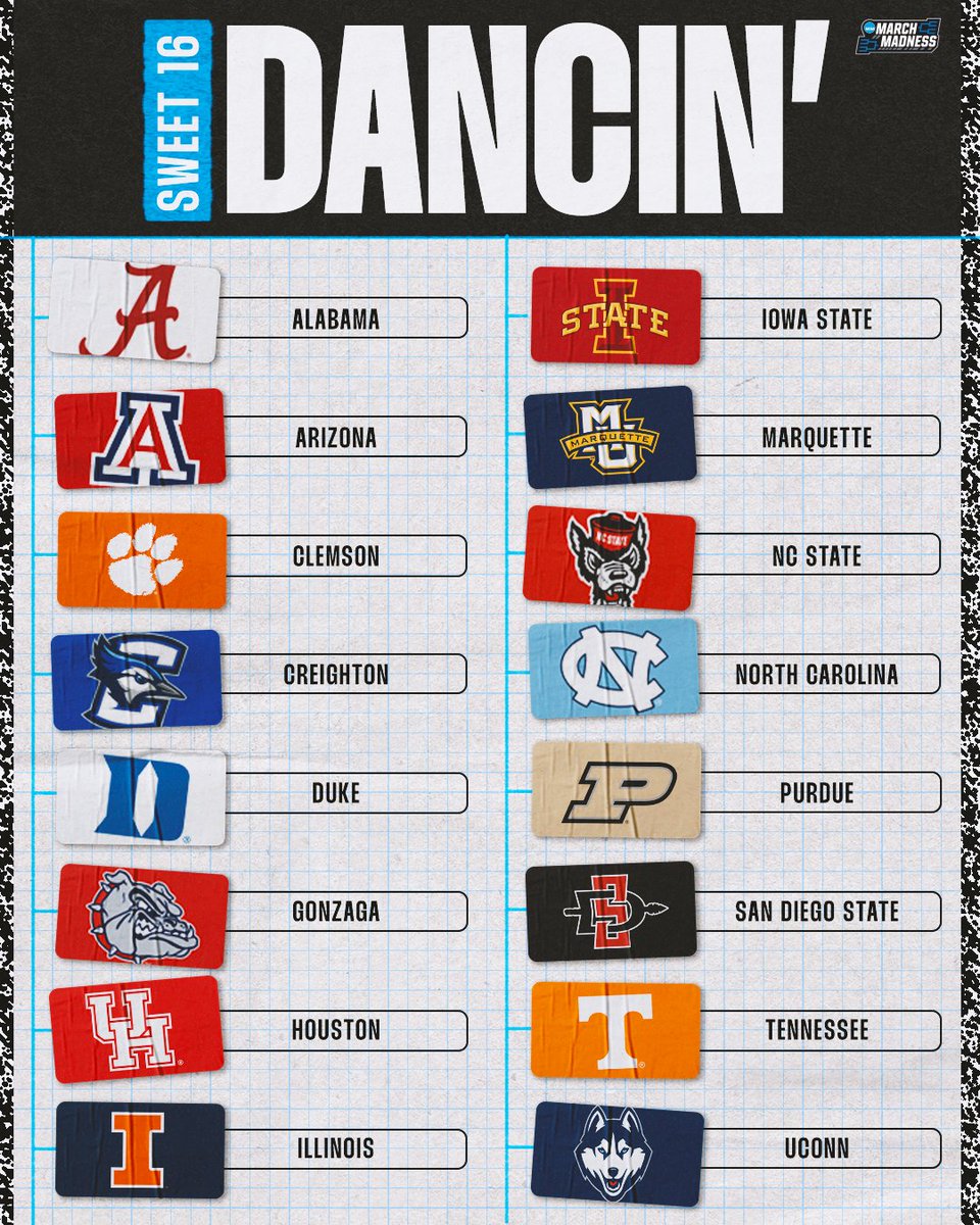 RT if your team is DANCIN' in the Sweet 16! #MarchMadness