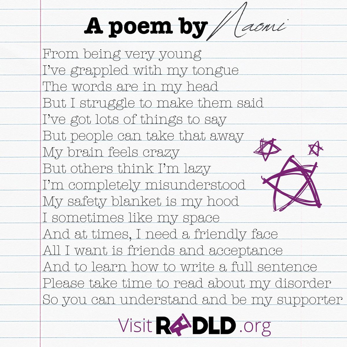 Naomi is the parent of a young boy, Ronnie, who has Developmental Language Disorder (DLD). Naomi has put into words her reflections on Ronnie's perspective on the impact of DLD. Thank you for helping us raise awareness of DLD. @RADLDcam #DLDday #devlangdis