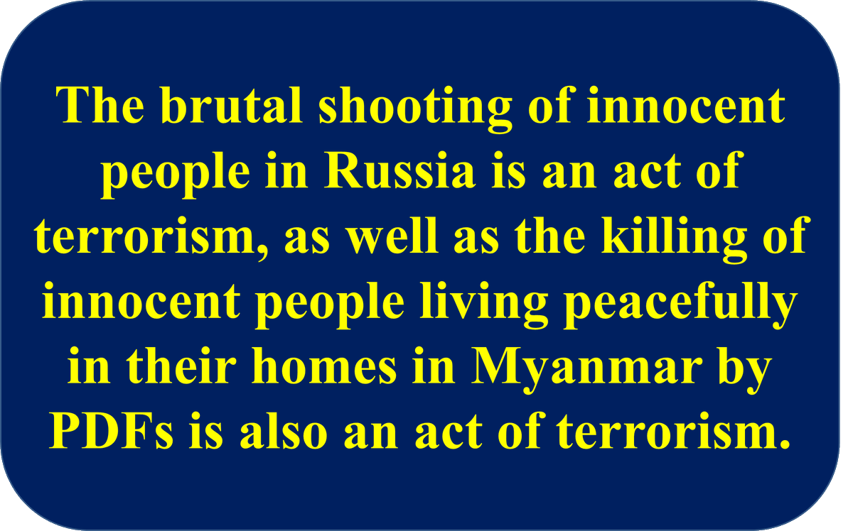 Let's work together to combat #terrorists. #WhatsHappeninglnMyanmar #Myanmar @CNN @cnnbrk @BBC @SecBlinken @MayWongCNA @RT_America @RT_com @NUG #PDF @POTUS