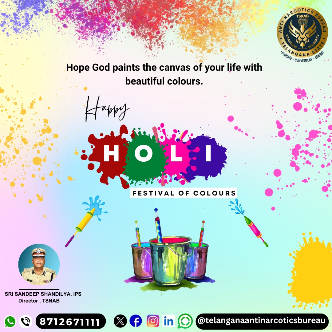 Hope God paints the canvas of your life with beautiful colours. Wishes you a #Happy & #SafeHoli