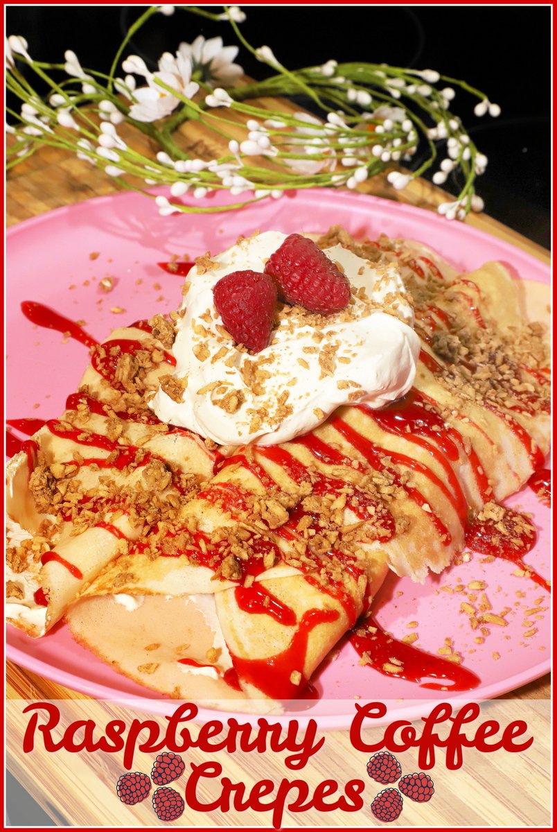 FLChefNicole's tweet photo. New for #SpringSweetsWeek: Raspberry Coffee Crepes! This semi homemade treat is made in under 10 minutes & is filled with fluffy homemade coffee whipped cream & fresh berries & topped with raspberry sauce and coffee crunchies. #AD @MelissasProduce https://t.co/4VQmILmUJ7 https://t.co/QPeo8gMJfB