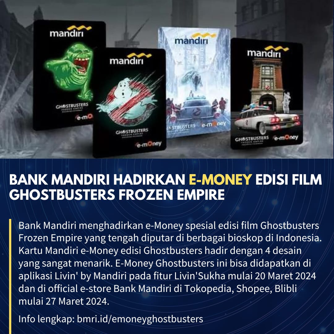 E-money collectible item banget dari Bank Mandiri edisi Ghostbusters.