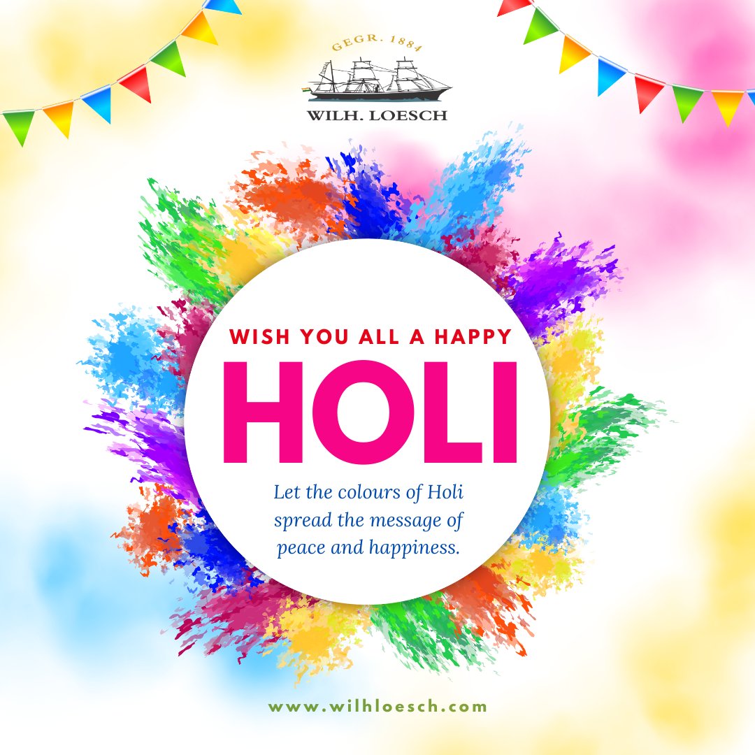 The #WilhLoeschGroup wishes you a joyful and colorful #Holi celebration!

#HoliGreetings #Holi2024 #ColorfulCelebration #Festivevibes #Festival #Festivecelebrations #celebrations