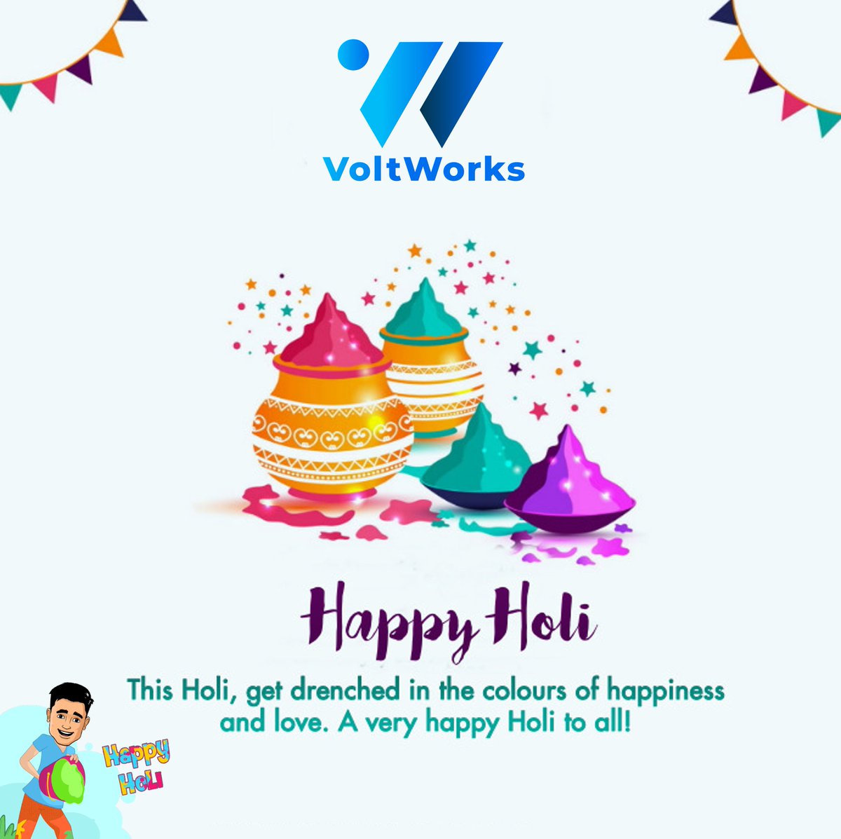 Wishing you all a very Happy Holi! May this festival of colors fill your life with vibrant hues of happiness, success, and prosperity. Let's spread love, laughter, and positivity as we come together to create beautiful memories.
Play safe, stay colorful! 🎉💫