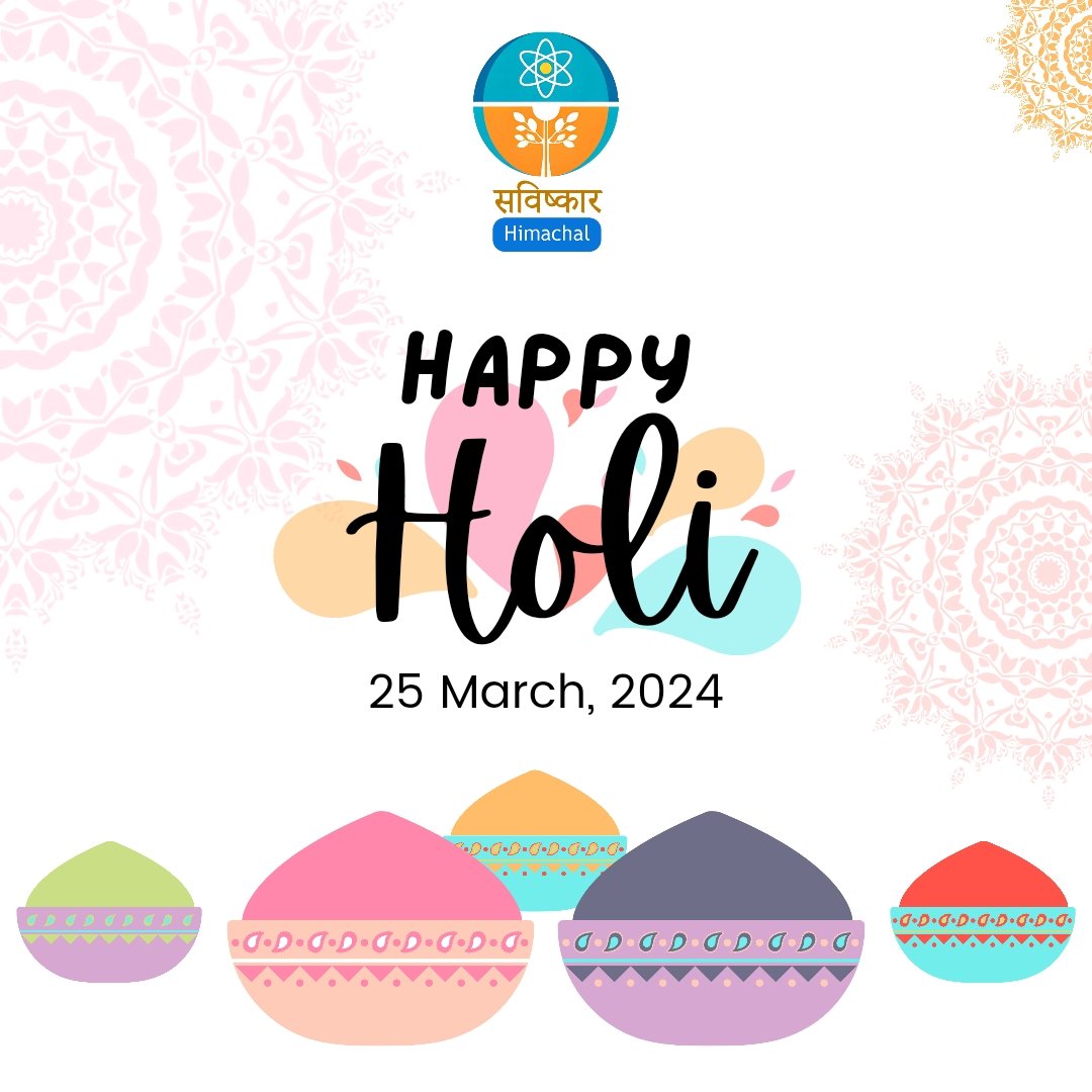 savishkarhp's tweet photo. Spread love and joy and make this Holi vibrant for all. May the colors of Holi bring love, joy, and happiness to all.
Savishkar Himachal wishes you all a very happy Holi. https://t.co/mtvGWT24I0