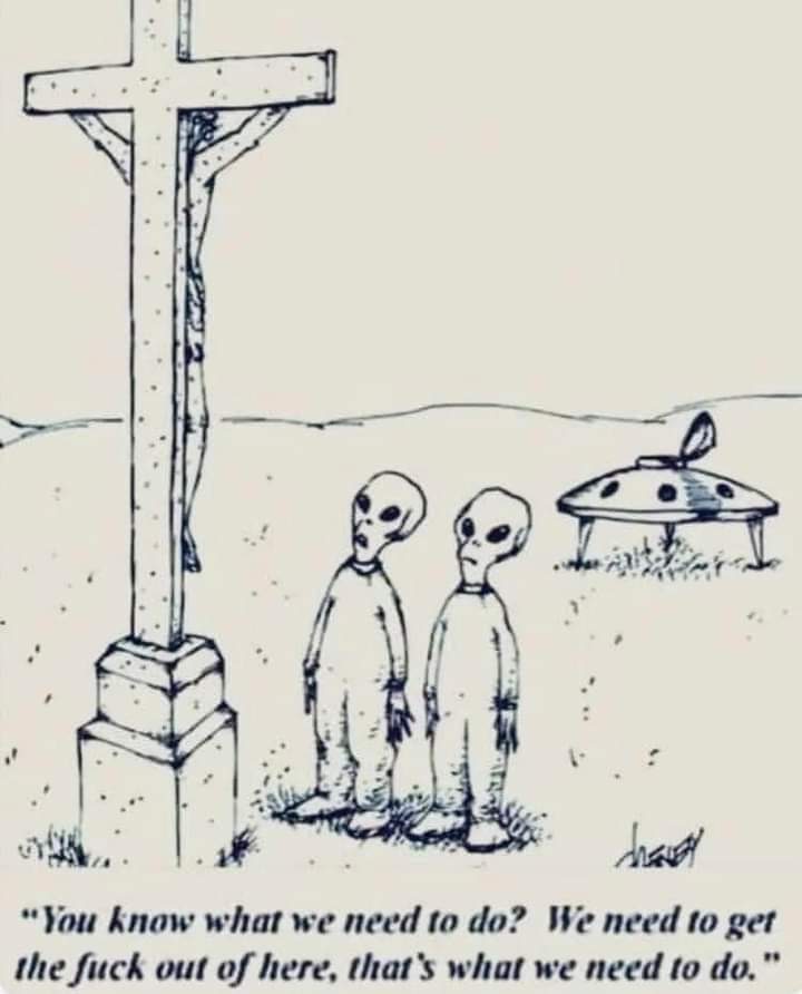 satanscellar's tweet photo. To be fair to him, Jesus has prevented loads of War of the Worlds scenarios over the centuries. https://t.co/Areietw21Z