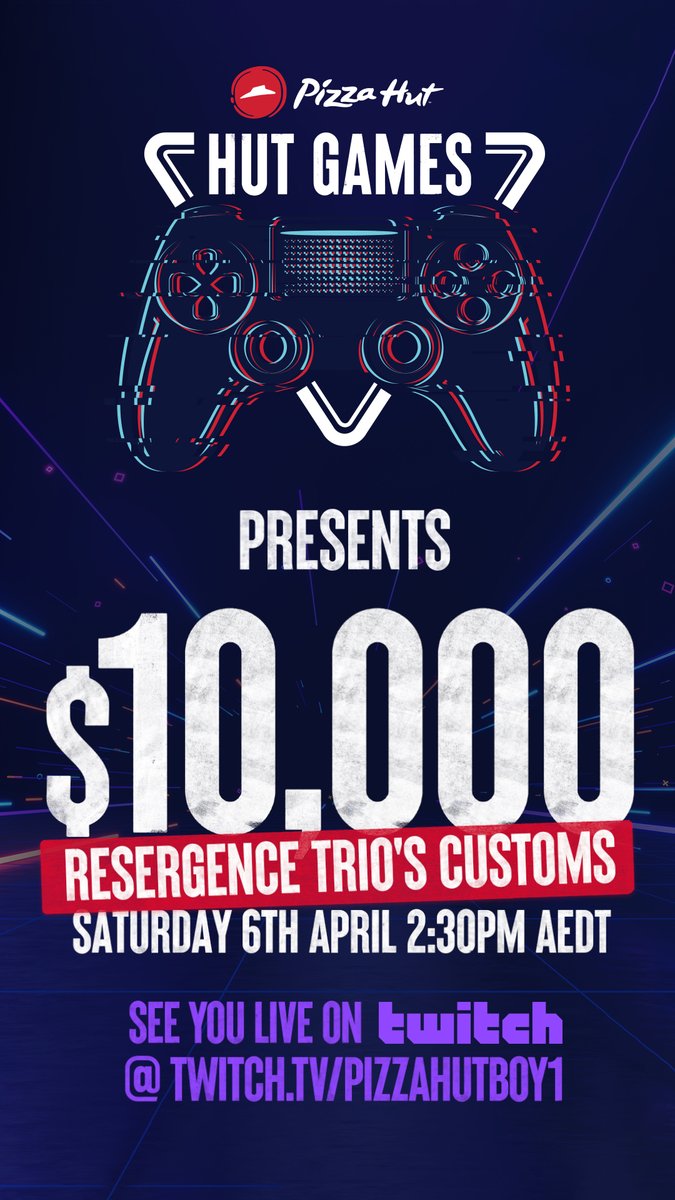 Hut Games IX Resurgence Trio's 
Saturday 6th April 2024 2:30pm AEDT
OCE Only
 
Who will be crowned the New Hut Games Champs
phaus.typeform.com/hutgames9
Sign up Link Below

🍕 🔥 🍕