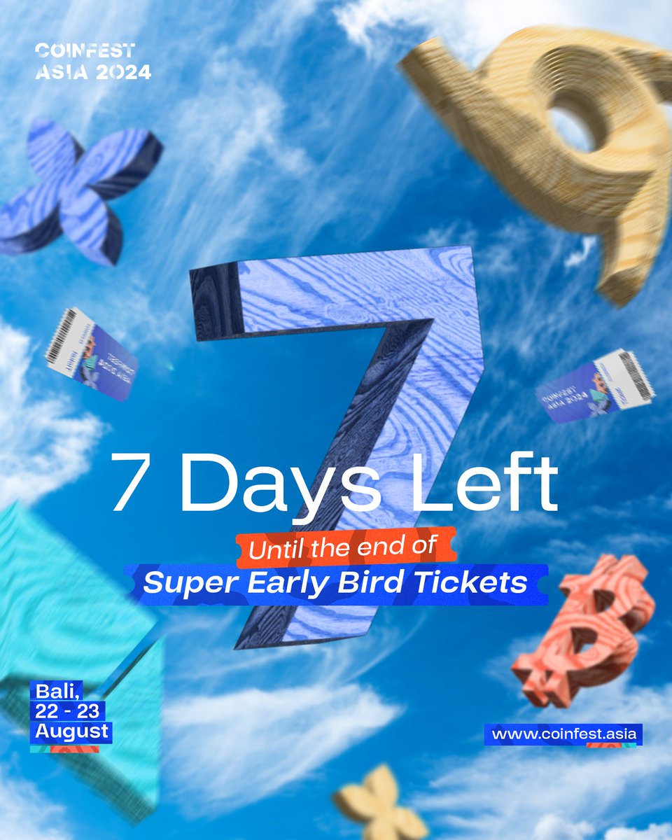 ⏰Time is running out! Super Early Bird ticket sales is closing in 7 days. Better secure the LOWEST ticket price NOW ▶️ ticket.coinfest.asia ☀⛱