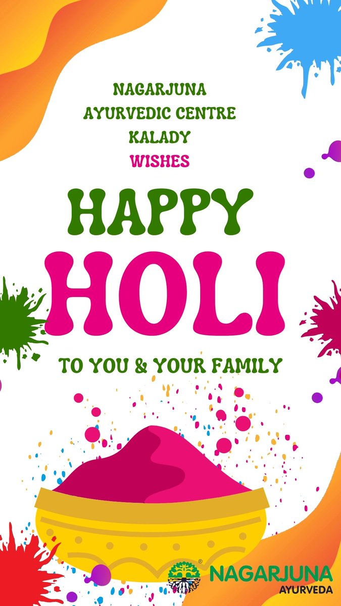 Let the colours of Holi bring cheer and happiness to your life. Nagarjuna Ayurveda Wishes You a Happy Holi...
#holi2024 #holi24 #holicelebration2024 #holicelebration #nagarjunaayurveda