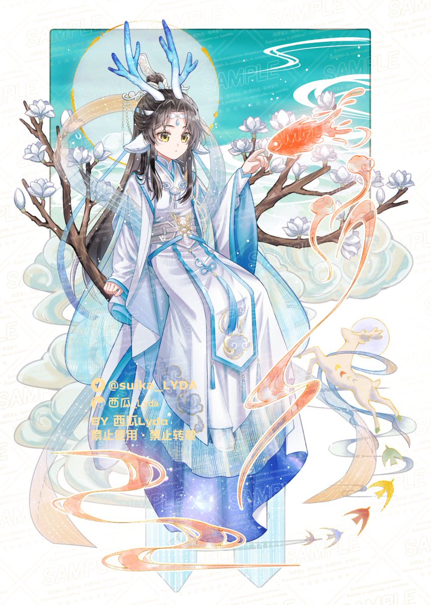 suika_LIDA's tweet image. #魔道祖师 #MDZS #魏无羡 #蓝忘机 #wangxian #weiwuxian #LanWangji 
幻想系列？😂
仙鹿叽*人鱼羡
龙叽*狐羡