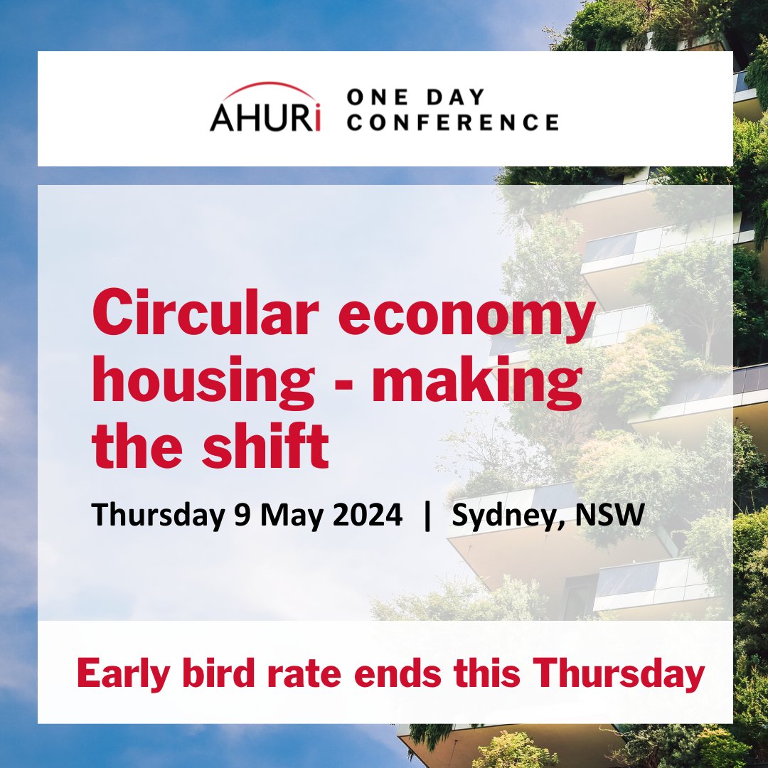 As home building ramps up in the coming decade, this conference offers solutions & opportunities for policymakers, investors, developers & other sector influencers to foster more sustainable residential construction in Australia. bit.ly/48oOOTO #circulareconomy #housing