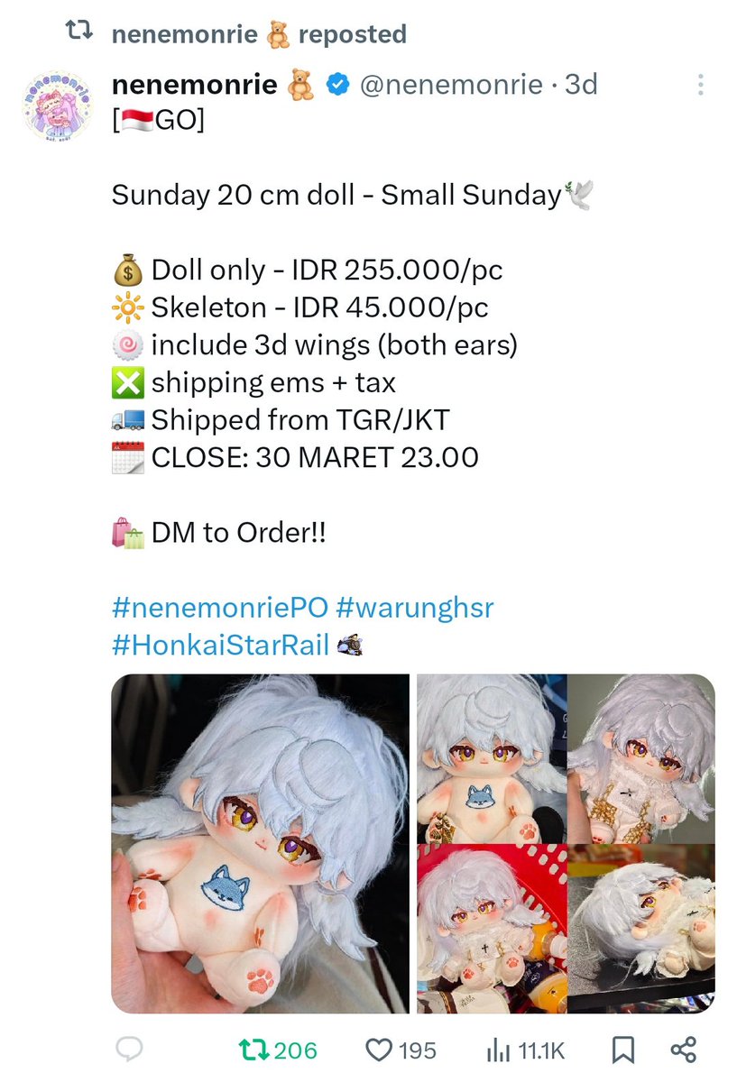 Nimunimumu's tweet photo. @nenemonrie Thank u for the giveaway! 🥰 https://t.co/dEeIas9RtA