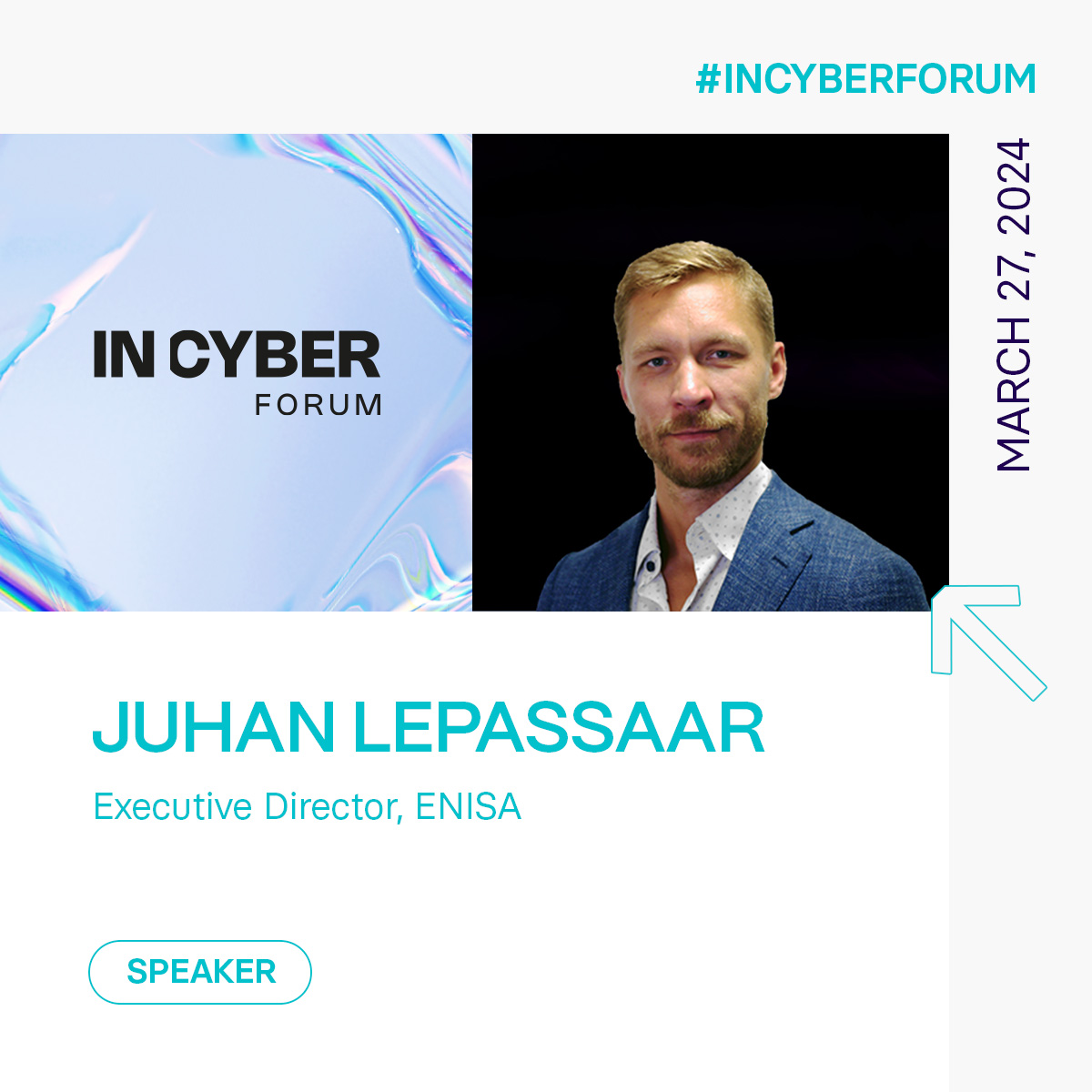 Excited to announce Juhuan LEPASSAAR (@enisa_eu) as a speaker at our plenary session! Join us as he discusses Europe's role in the digital revolution and geopolitical shifts. Don't miss out on March 27th, 4:45 PM - 7:00 PM at the Grand Theatre of the InCyber Forum. #ForumInCyber…