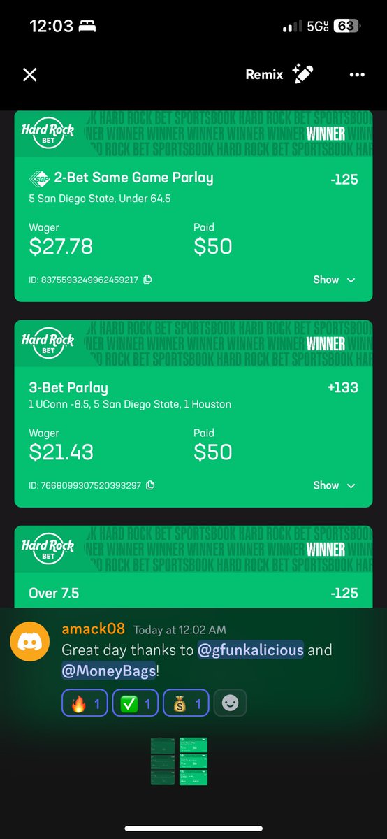 Dylan_Harmon's tweet photo. We are hot in my server! Get in here link in bio. ⭐️ #DraftKings #fanduel #bovada #HardRock #sportsbets #NBA #GamblingCommunity #GamblingX #Discord #SportsBettingX https://t.co/2uZuR2X5RB