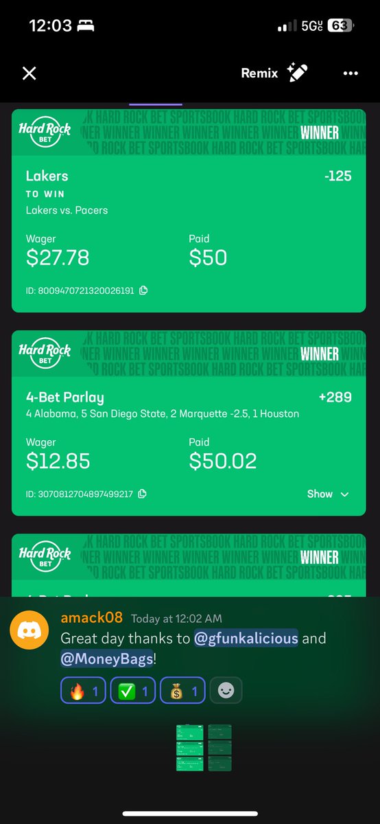 Dylan_Harmon's tweet photo. We are hot in my server! Get in here link in bio. ⭐️ #DraftKings #fanduel #bovada #HardRock #sportsbets #NBA #GamblingCommunity #GamblingX #Discord #SportsBettingX https://t.co/2uZuR2X5RB