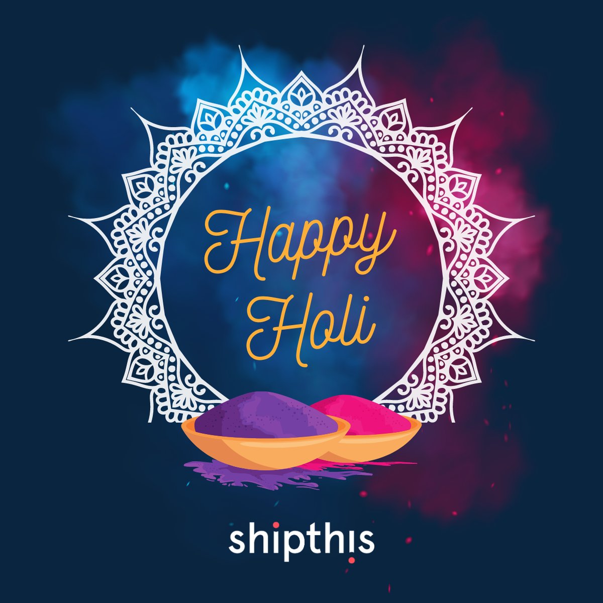 May the vibrant hues of Holi bring joy, harmony, and prosperity to all! Wishing everyone a colorful and blessed celebration filled with love and laughter. Happy Holi! #Shipthis #Holi #FestivalOfColors