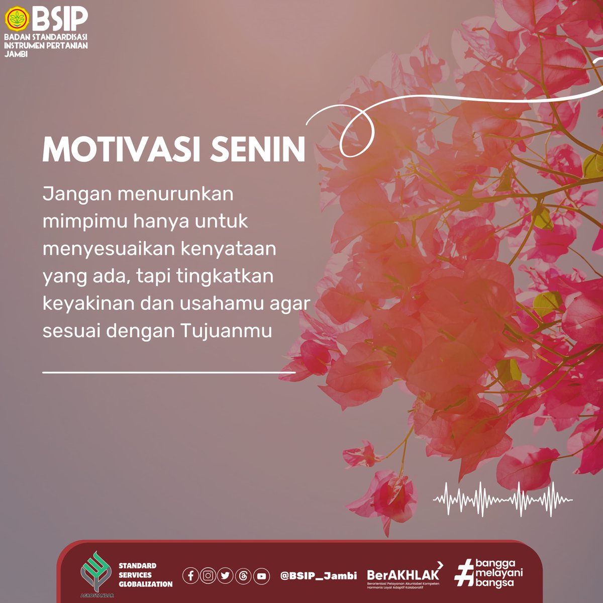 Halo Frensip🙌

#motivasisenin
#agrostandar
#bsipuntukindonesia
#bsipkementan
#pertaniancemerlangindonesiagemilang
#bsipjambi