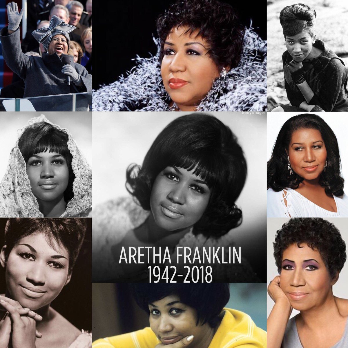 HistoryMttrs's tweet photo. 🇺🇲 #BOTD #16Aug #QueenofSoul #USA

Wednesday 25 March 1942, Aretha Louise Franklin was born in Memphis, State of Tennessee, USA.

Better known as Aretha Franklin.

American gospel, soul and R&B singer. 

Number one on Rolling Stone's list of the 100 greatest singers of all time. 

She was called “Queen of Soul”.

Thursday 16 August 2018, Aretha Franklin died (76) in Detroit, State of Michigan, USA.

#ArethaFranklin