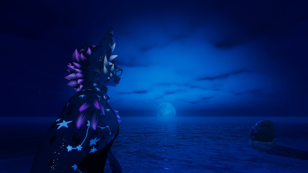 UltraBakaKing's tweet photo. Hearing the waves, soaking in the moonlight
World: Midnight Drive by @WispiWoo
.
#vrchatworld #vrchatmoments #vrchatfurry #vrchatcommunity #vrchat #vrc #vrchatphotos #moon #moonlight #beach #furryfandom #furryvrchat #furryanthro #furry #furryvr https://t.co/bPNFecEmtB