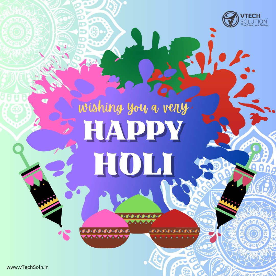 vTech_India's tweet photo. Colorful greetings from the vTech family! Wishing you a joyous and vibrant Holi filled with love, laughter, and endless hues of happiness. 
#Happyholi #vTechfamily #indianfestivals #vTechUnites https://t.co/C9Lt0Z54Dp