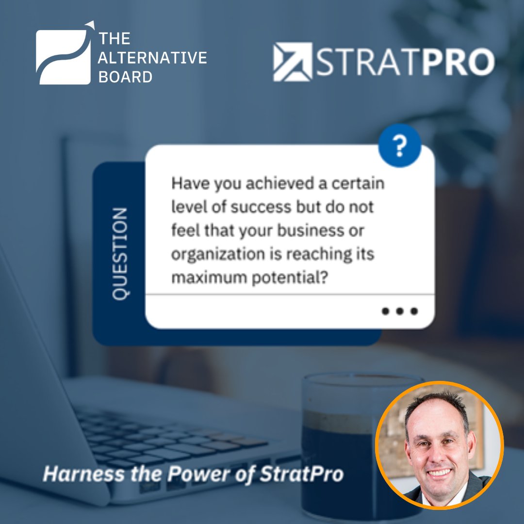 It's not uncommon to sense that there's more to be achieved within your business. 

Contact me today and discover how StratPro can revolutionize your strategic planning process and propel your business to new heights!

#StratPro
#BusinessGrowth 
#MaximizeSuccess 
#Valuebuilder