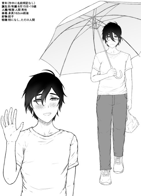 男の子のキャラ設定はこんな感じです😆 男の子難しいですね…等身や顔のバランスちょっと変なのでこれから手直しをしていきます! 