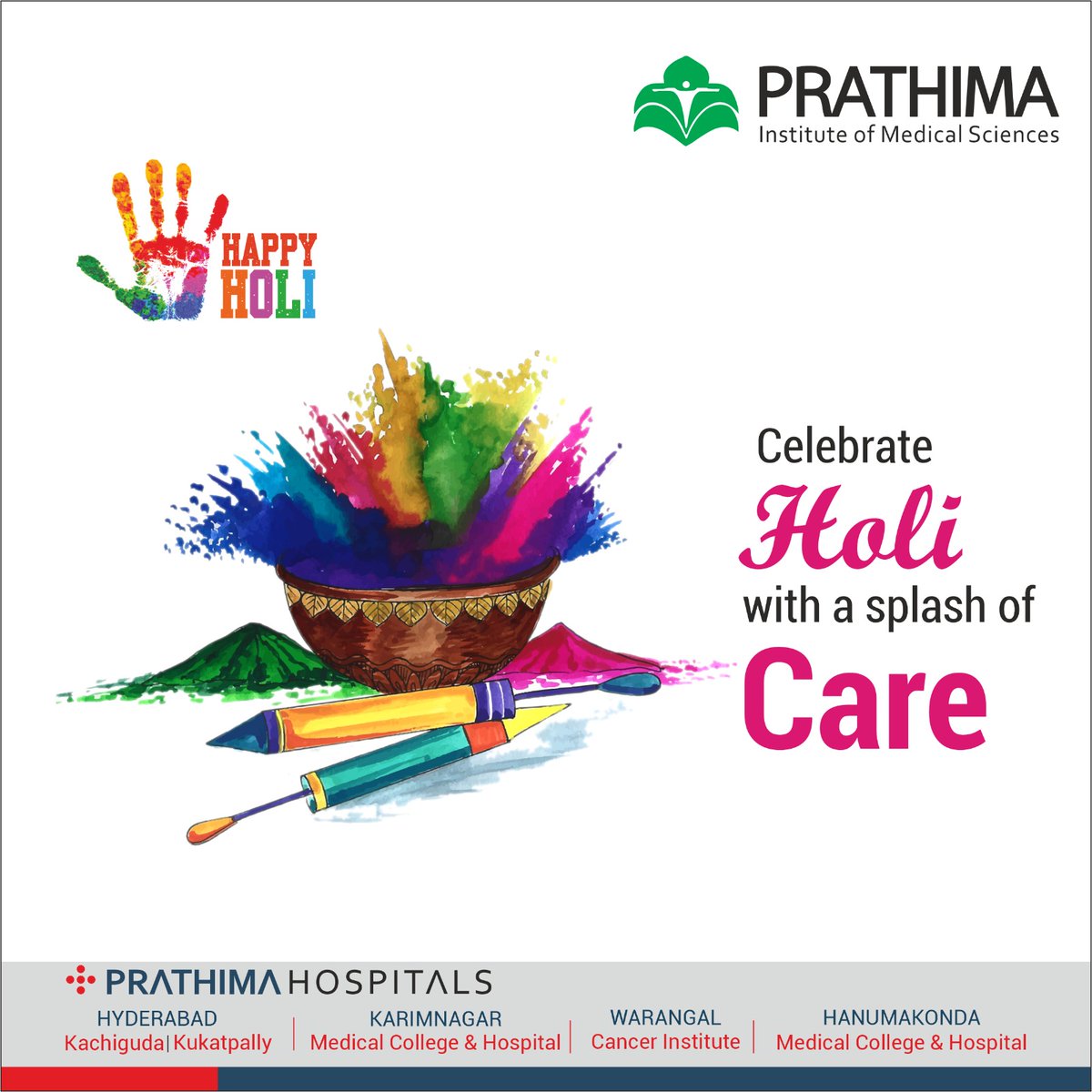 𝐇𝐚𝐩𝐩𝐲 𝐇𝐨𝐥𝐢!

#Holi #FestivalOfColors #HappyHoli #ColorfulCelebration #HoliFestival #HoliHai #ColorsOfJoy #SpringFestival #CelebrationOfLove #PlayWithColors #HoliVibes #JoyfulMoments #ColorSplash #prathimainstituteofmedicalsciences #prathima #PIMS