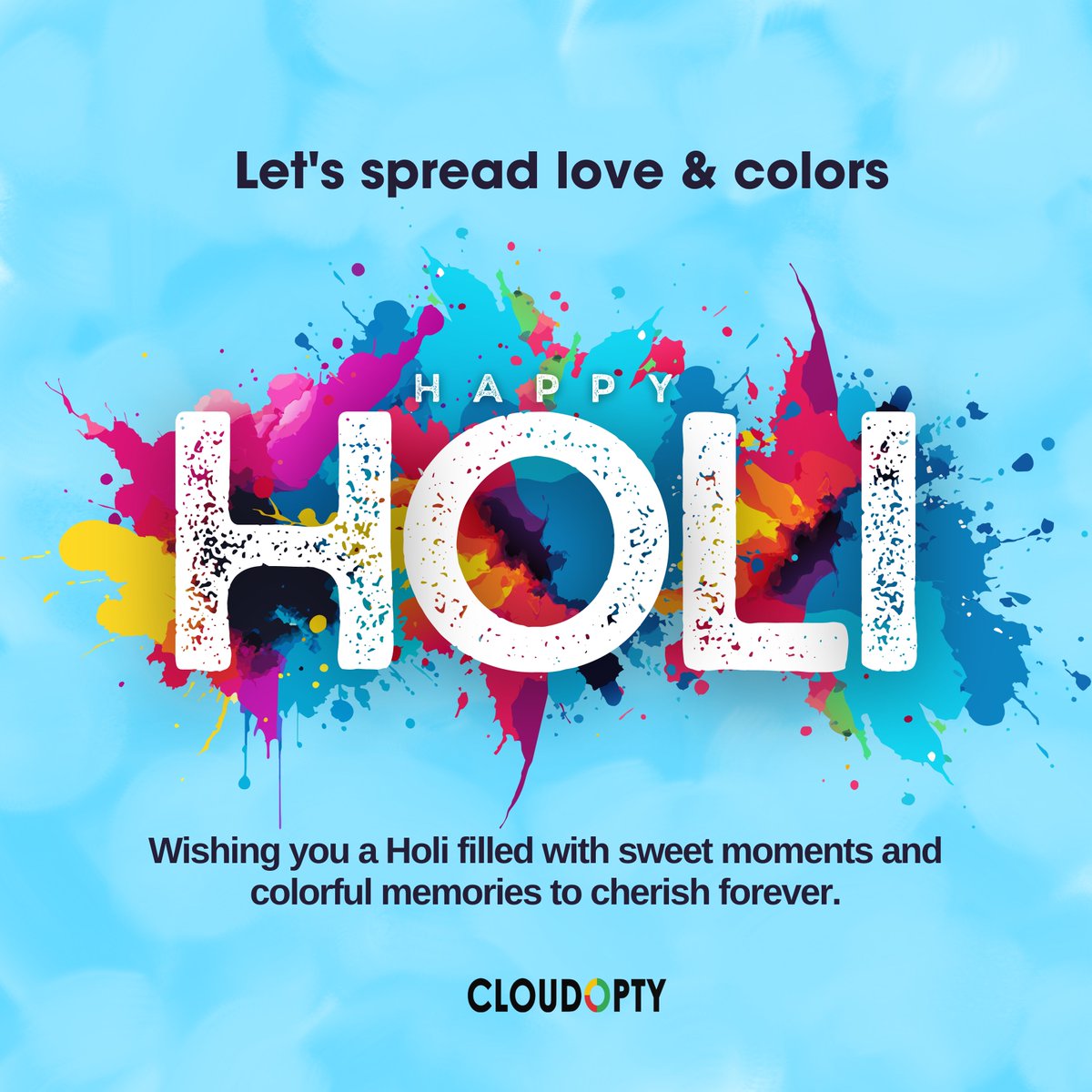 Let the colors of joy and innovation fill your journey with Cloudopty this Holi! 🌈✨ Embrace the spirit of transformation and celebrate a vibrant future with our cloud solutions. #Cloudopty #Holi2024 #InnovateWithColor #cloudcomputing