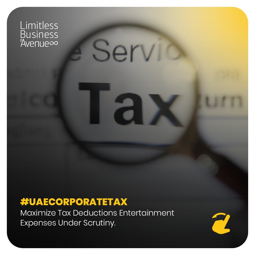 LBAAdvisory's tweet photo. Cut Your Tax Bill in Half: Mastering Entertainment Expenses Under UAE Corporate Tax Law 

Are you inadvertently inflating your tax bill with unchecked entertainment expenses? 

#UAETAX #UAECorporateTaxLaw https://t.co/Bz6Ijk3N6d