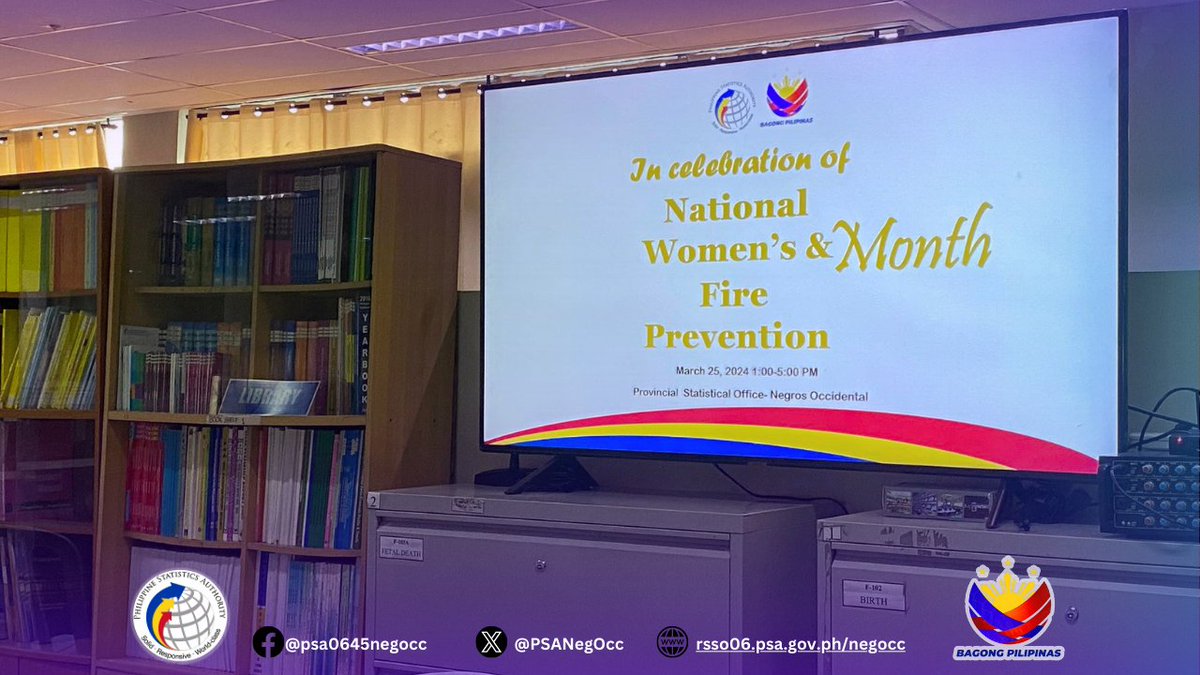 PSANegOcc's tweet photo. 𝐍𝐎𝐖 𝐇𝐀𝐏𝐏𝐄𝐍𝐈𝐍𝐆

𝟐𝟓 𝐌��𝐫𝐜�� 𝟐𝟎𝟐𝟒

The Philippine Statistics Authority - Negros Occidental hosts a National Women's Month Celebration with a talk on Women's Rights and Protection by PSSg  Rosvie J. Salido of Bacolod City Police Station 4. https://t.co/6a3EI4CyOv