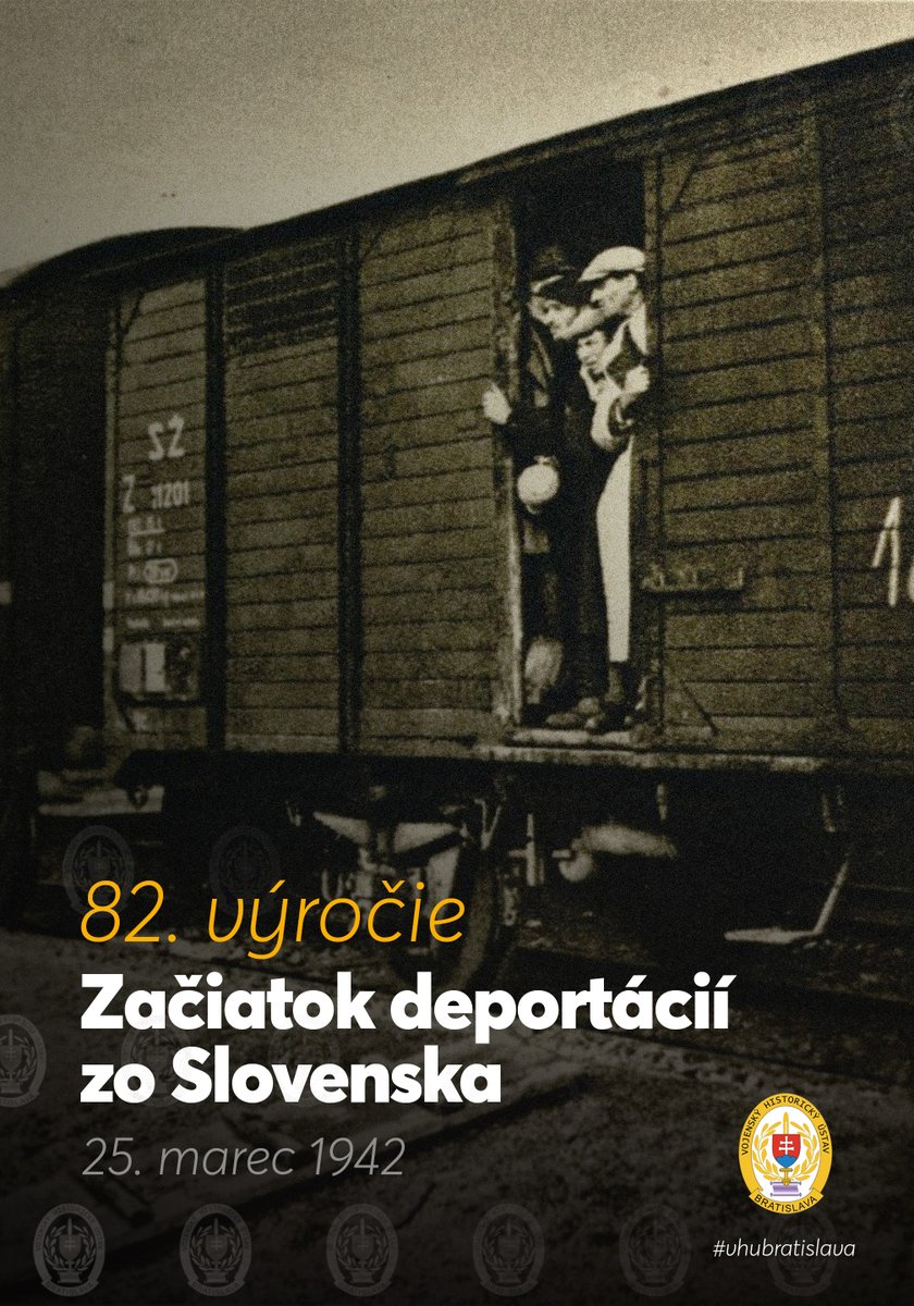 😥 PRIPOMÍNAME SI 25. MAREC 1942 - 82. výročie začiatku deportácií slovenských Židov do koncentračných táborov. Viac si prečítate tu: vhu.sk/82-vyrocie-zac… #vhubratislava #mosr #deportacie