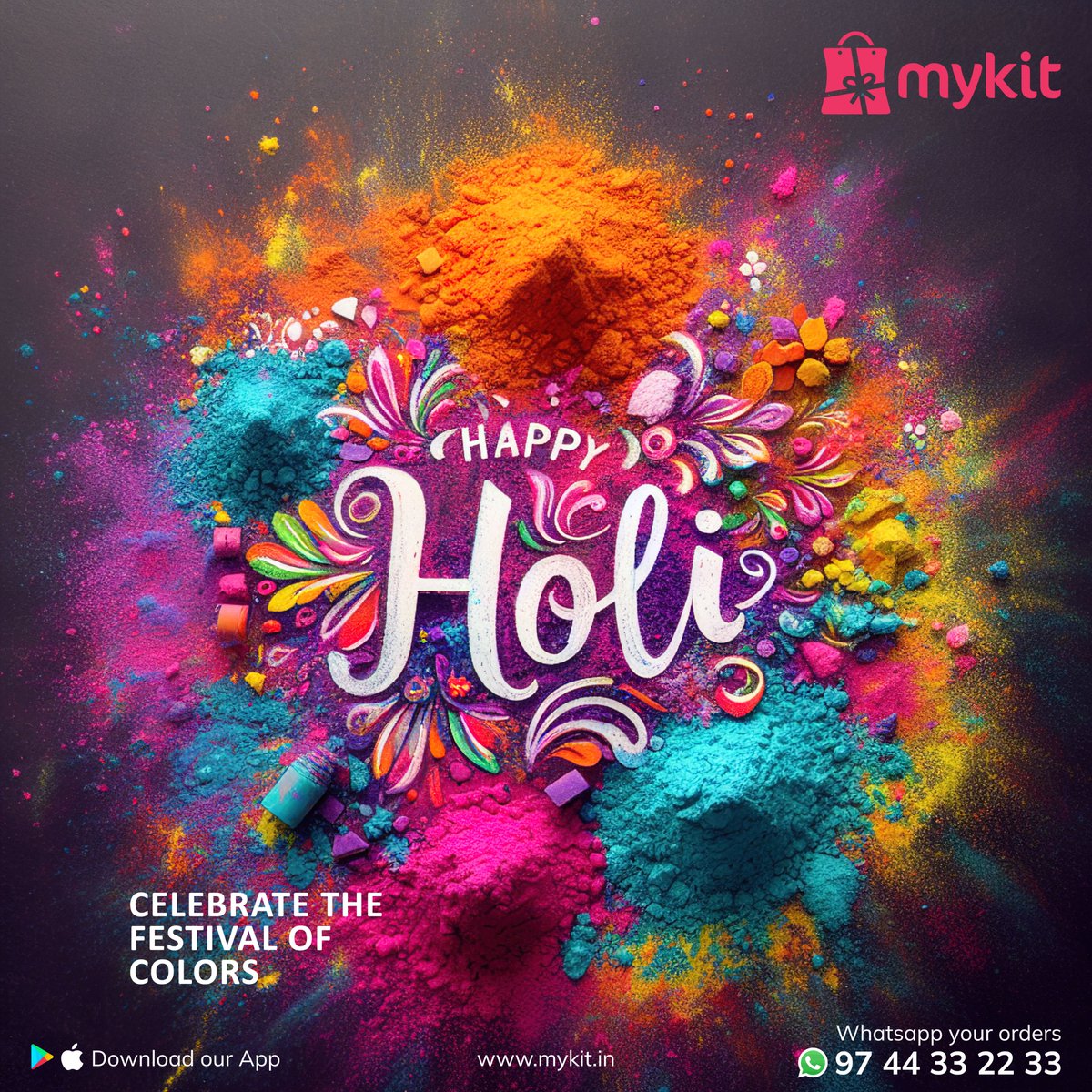 mykitcart's tweet photo. Let's embrace the spirit of Holi and spread joy wherever we go. Here's to a day filled with laughter, love, and endless celebrations! Happy Holi, everyone!

#mykit #holi #holicelebration https://t.co/IM1zSbbwQ5