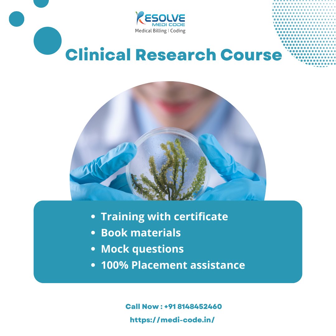 ResolveMedicode's tweet image. Exciting Opportunity Alert! Dive into the world of clinical research with our comprehensive course! Ready to take your career to the next level? Click "Link" to enroll now!
medi-code.in/training/clini…
#ClinicalResearchCourses #ClinicalResearchTraining #ClinicalDataManagementCourse