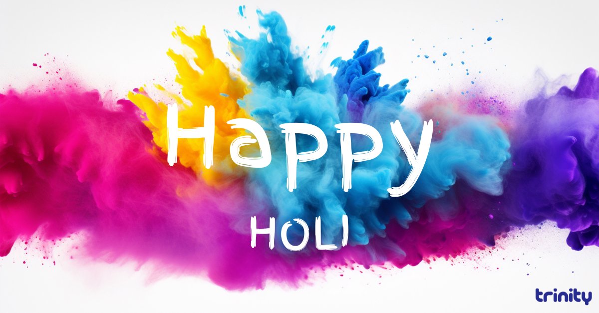 trinity_iot's tweet photo. Let the vibrant colours of Holi paint our world with joy and unity! Wishing everyone a colourful and joyful festival of love from all of us at Trinity! #happyholi2024   #FestivalOfColours  #celebration #JOY #festival https://t.co/jzNe8Sj9ji