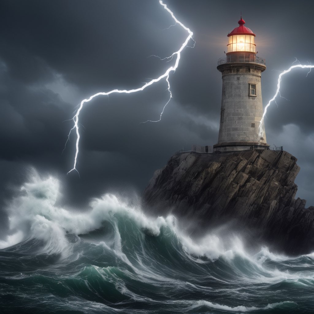 AIToolBox_org's tweet image. lightning bolts, turbulent sea, ship struggling, high waves, dramatic, lighthouse on rocks
by rbphotos26
#PromptShare #aiimagegenerator #aiimage #ai #AIArtwork
