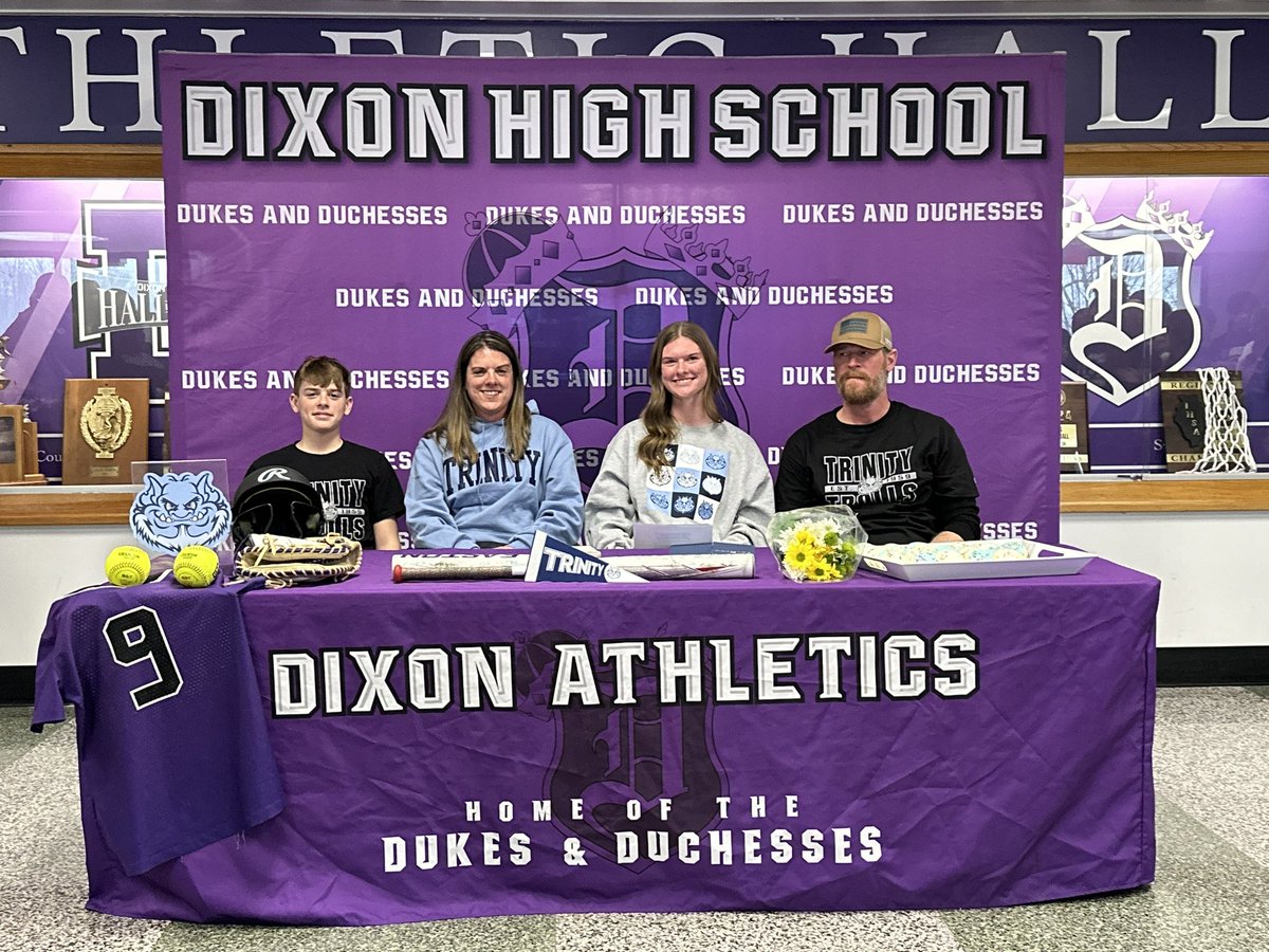 ramirezcarie's tweet photo. Congratulations to Ava, signing her letter of intent to play softball as a Trinity Troll! I was lucky enough to have Ava in kindergarten and coach her in softball! So proud of the young woman she has become! 💜🖤🥎💜🖤 https://t.co/ehv3BuPP5H