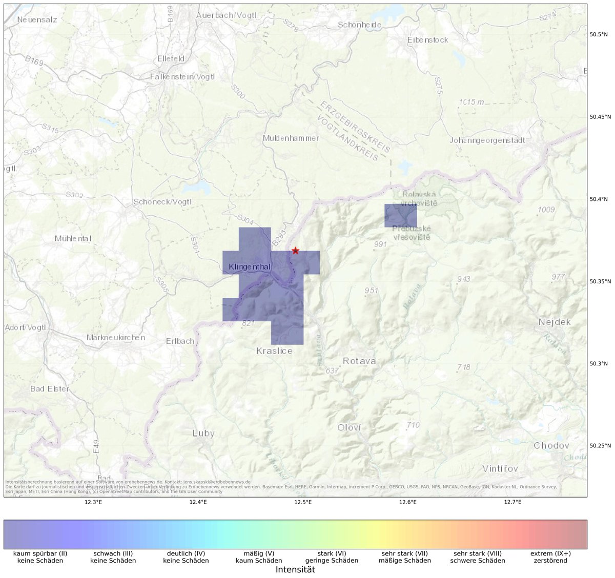 Der seit einer Woche andauernde Erdbebenschwarm in Klingenthal hat einen vorläufigen Höhepunkt erreicht. Ein Beben der Stärke 1.5 wurde am Montagmorgen schwach verspürt. erdbebennews.de/2024/03/kleine…