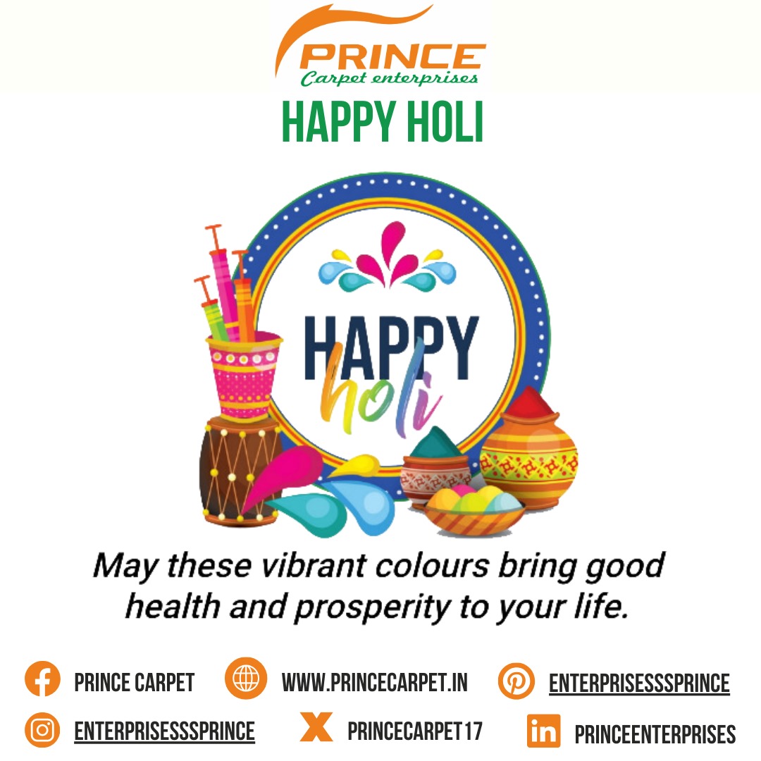 Colors of joy, laughter, and love! Wishing you all a vibrant and Happy Holi! 🌈✨ 
.
.
.
.
#happyholi #festivalofcolors #holi #holicelebration #festival #event #industry #princecarpet #pce #princecarpetenterprises #princecarpet #pce